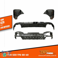 G26 M Performance 4.40 Rear Diffuser + Exhaust Tips Piano Black ABS / 2020 + (5 door) - DTRBDB6026013