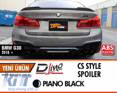 image-8-G30 CS Style Rear Spoiler Piano Black ABS / 2017 After