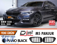 G30 M5 Front Grille Piano Black ABS / 2017-2020 - DTGB6026606