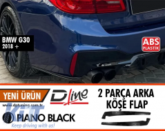 G30 Rear Side Splitters Piano Black ABS / 2018-2020 (R+L Set) - DTBKB6025969