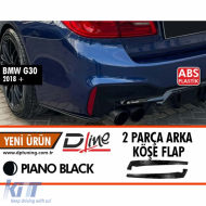 G30 Rear Side Splitters Piano Black ABS / 2018-2020 (R+L Set)