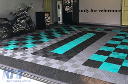 Garage Interblocco Piastrelle Pavimenti Modulare Pavimentazione Turchese-image-6126454