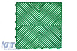 image-4-Garage Interlocking Floor Tiles Warehouse Modular Flooring Green