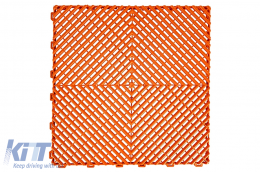 Garage Interlocking Floor Tiles Warehouse Modular Flooring Orange