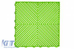Garage Interlocking Floor Tiles Warehouse Modular Flooring Light Green - ATQ-02LIGHTGREEN