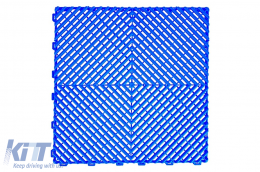 image-3-Garaje Azulejos Encastrables Piso de Baldosas Almacén Modular Azul