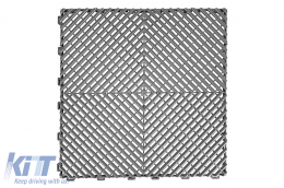 image-9-Garaje Azulejos Encastrables Piso de Baldosas Almacén Modular Gris claro