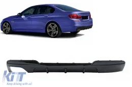 image-0-Gauche Double Air sortie Diffuseur pour BMW 5 F10 F11 2011-2017 M-Performance Look
