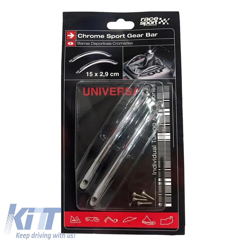 Gear Bars "TT" 15cm x 2.9cm Chrome 2 Pieces
