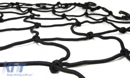 Gepäcktrennnetz elastisch mit 10 Haken, schwarz, 100x100cm, universell-image-6204379