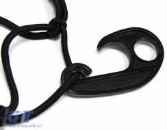 Gepäcktrennnetz für den Kofferraum elastisch mit 10 Haken schwarz 120x150cm universal-image-6200764