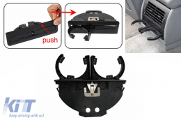 image-22-Getränkehalter hinten für BMW 5er E39 Limousine Touring 1995–2004, Schwarz
