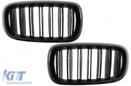 image-65-Gitter für BMW X5 F15 X6 F16 14-18 X5M X6M Doppelt Streifen Look M-Package Sport