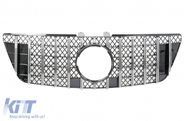 image-44-Gitter für Mercedes ML W164 Facelift 07.08-11 GTR Panamericana Look Schwarz Chrom