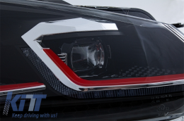 Gitter für VW Golf 6 VI 2008-2012 LED Scheinwerfer Dynamisch Drehen Lichter GTI Look-image-6052952