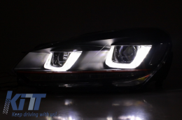 Gitter für VW Golf 6VI 08-12 Scheinwerfer LED DRL U-Look Rückleuchten Full LED-image-6037445