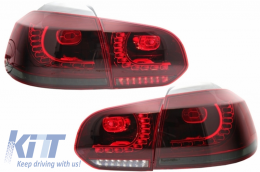 Gitter für VW Golf 6VI 08-12 Scheinwerfer LED DRL U-Look Rückleuchten Full LED-image-6037454