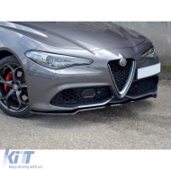 Giulia Veloce Max V1 Front Lip Piano Black Vacuum Plastic / 2015 - 2019 - DTBKAR6025813