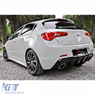 image-19-Giulietta Rear Diffuser Left and Right Single Output Piano Black Vacuum Plastic / 2010-2020