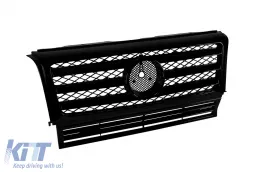 Glänzend schwarzer 3-Slat Kühlergrill geeignet für Mercedes G-Klasse W463 1990-2018-image-6146122