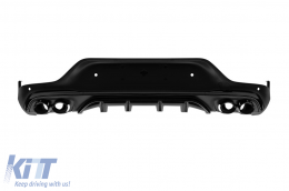 GLC43 type diffuser with black tips suitable for rear A Design bumper on Mercedes GLC Coupe C253 2015-2022 -oo--oo- - ABMERA6011677