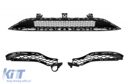 GLE53 Facelift-Stil Frontstoßstange geeignet für Mercedes GLE W167, GLE Coupe C167 2018-2023, nach 2024, mit Chrom/schwarzem GT-Kühlergrill-image-6138975
