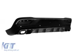 GLE63 Typ Diffusor mit schwarzen Endrohren geeignet für den hinteren A Design Stoßfänger am Mercedes GLE Coupe C167 nach 2020 -oo--oo--image-6138051