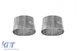 GLE63 Typ Diffusor mit verchromten Endrohren für den hinteren A Design Stoßfänger geeignet für Mercedes GLE W166 2015-2019 -oo--oo-, mit verchromtem Zierleisten-image-6148832