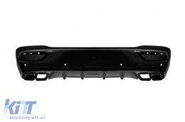 GLE63 type diffuser with black tips suitable for rear A Design bumper on Mercedes GLE Coupe C167 after 2020 -oo--oo- - ABMERA6007753