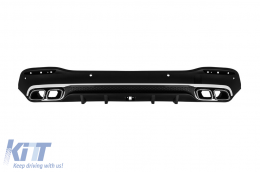 GLE63 type diffuser with chrome tips for rear A Design bumper suitable for Mercedes GLE W167 after 2019 -oo--oo-, chrome trim - ABMERA6011417