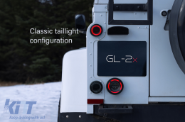 Glohh GL-2X LED Taillights suitable for Land Rover Defender L316 (1990-2016) Smoke Dynamic Sequential Turning Lights-image-6106538