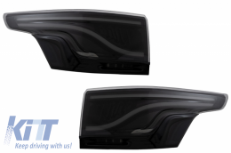 Glohh LED LightBar Taillights suitable for Range Rover Sport L494 (2013-up) GL-5X Smoke High Gloss Black Trim