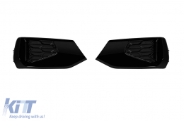 Gloss Black front bumper side grilles suitable for Audi A7 2018-2023 - ABAUBX6007843