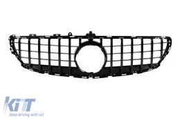 image-26-Gloss black GT-style grille suitable for Mercedes CLS C218 2015-2018 with camera hole