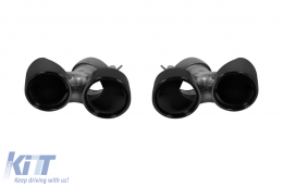image-29-Gloss black round exhaust tips set suitable for Porsche 911 991 2016-2019