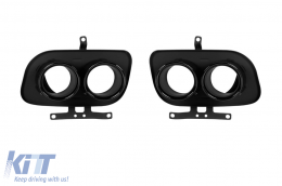 Gloss black round exhaust tips set suitable for Porsche 911 992 2019+ - ABEMTP6015807