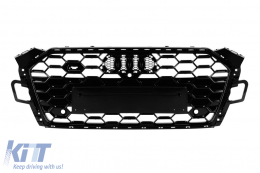 Gloss Black S5-style grille, suitable for S line front bumper for Audi A5 Sportback, Coupe, Cabrio 2020-2024 - ABAUGR6007455