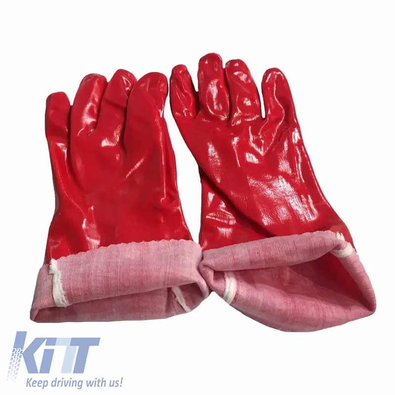 Gloves suitable for Oil / Gas Use PVC No10 - XL Red 27 cm 2 Pcs