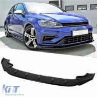 image-25-Golf 7 FL R Max V1 Front Lip Piano Black Vacuum Plastic / 2017-2019