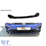Golf 7 FL R Max V3 Front Lip Piano Black Vacuum Plastic / 2017-2019 - DTBKV6026242