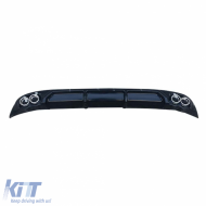 image-61-Golf 7 FL Sport Diffuser R+L Dual Chromee Exhaust Tips Piano Black Vacuum Plastic / 2017-2019