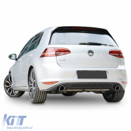 Golf 7 GTI Model Diffuser R+L Single Output Piano Black Vacuum Plastic / 2012-2017 - DTRBDV6026765