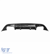 Golf 7 GTI Rear Diffuser Piano Black ABS / 2012-2017 (Left+Right Double Output)