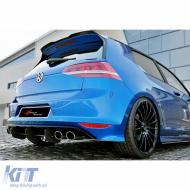 image-74-Golf 7 R Max Rear Diffuser Splitter Matte Black ABS Plastic / 2012-2019