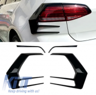 Golf 7 Rear Stop Light Brow Piano Black ABS / 2012-2020 (R+L Set) - DTTLV6025900