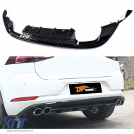 image-37-Golf Mk7 FL R Style Rear Diffuser Piano Black ABS / 2017-2019 (Without Exhaust)
