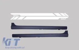 image-59-Gonne Laterali per VW Golf V MK5 2003-2007 GTI Look Lato Etichetta Vinile Bianca