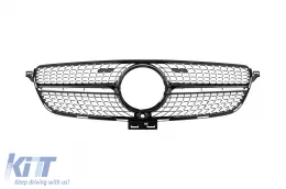 image-11-Griglia a diamante verniciata nera adatta per Mercedes GLE SUV W166, GLE Coupe C292 2015-2019