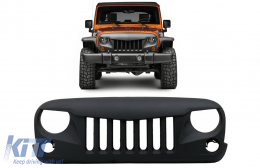 Griglia anteriore centrale per JEEP Wrangler Rubicon JK 07-17 Eagle Eyes Nero opaco-image-6085281