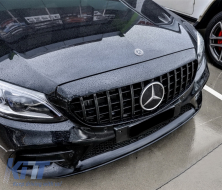 Griglia anteriore per Mercedes Classe C W205 S205 A205 C205 Facelift 03.18-20 Nero-image-6093478